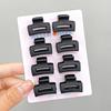 8pcs/set Black Colorful Geometric Plastic Small Hair Claws For Sweet Girls Mini Hair Clips Hairpin Kids Lovely Hair Accessories