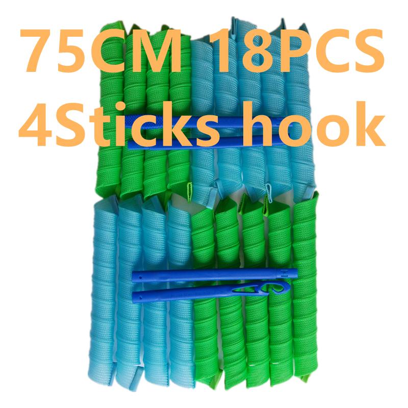 20/30/45/55/65/75cm ondulator de par fara incalzire din plastic moale rol de par magic spiralat bucle rotunde fabrica