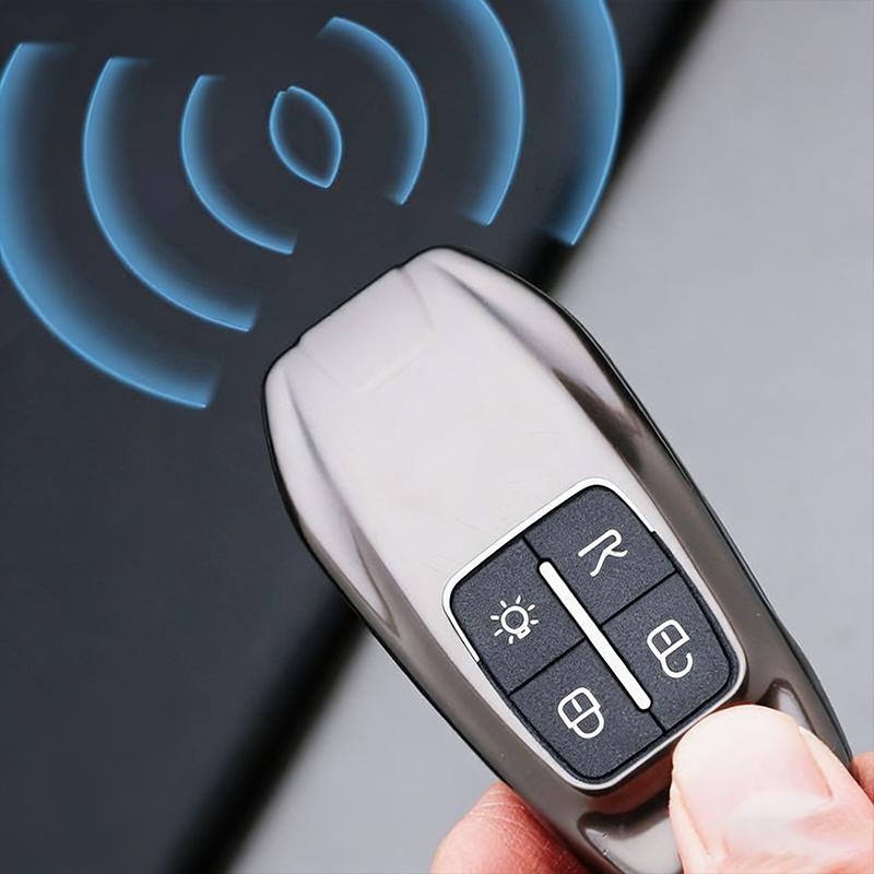 Alloy Car Smart Remote Key Case Fob Cover Protector Holder Shell for Ferrari F430 488 458 F12 Roma 812 F8 Keychain Accessories MQ6