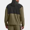 Under Armour Popover Woven Training Color Block Hoodie Men Hoodies Green 1366188-361