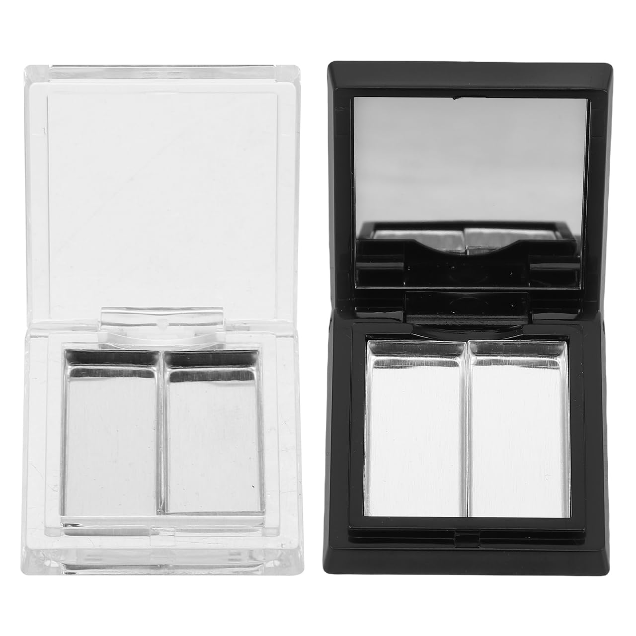 

FRCOLOR Makeup Palette, Empty, 3.5 Inch, 2 Compartments, Eyeshadow Tray, Compact, Portable Makeup Storage