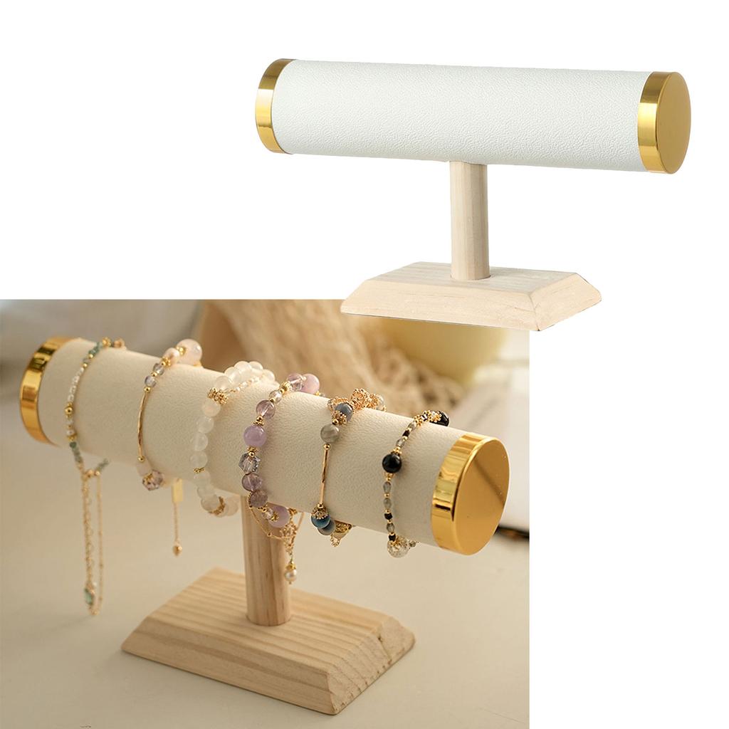 Practical Solid Wood Jewelry Display Rack Featuring Sturdy Plush Lint To Protect And Highlight Jewelry Accessories
