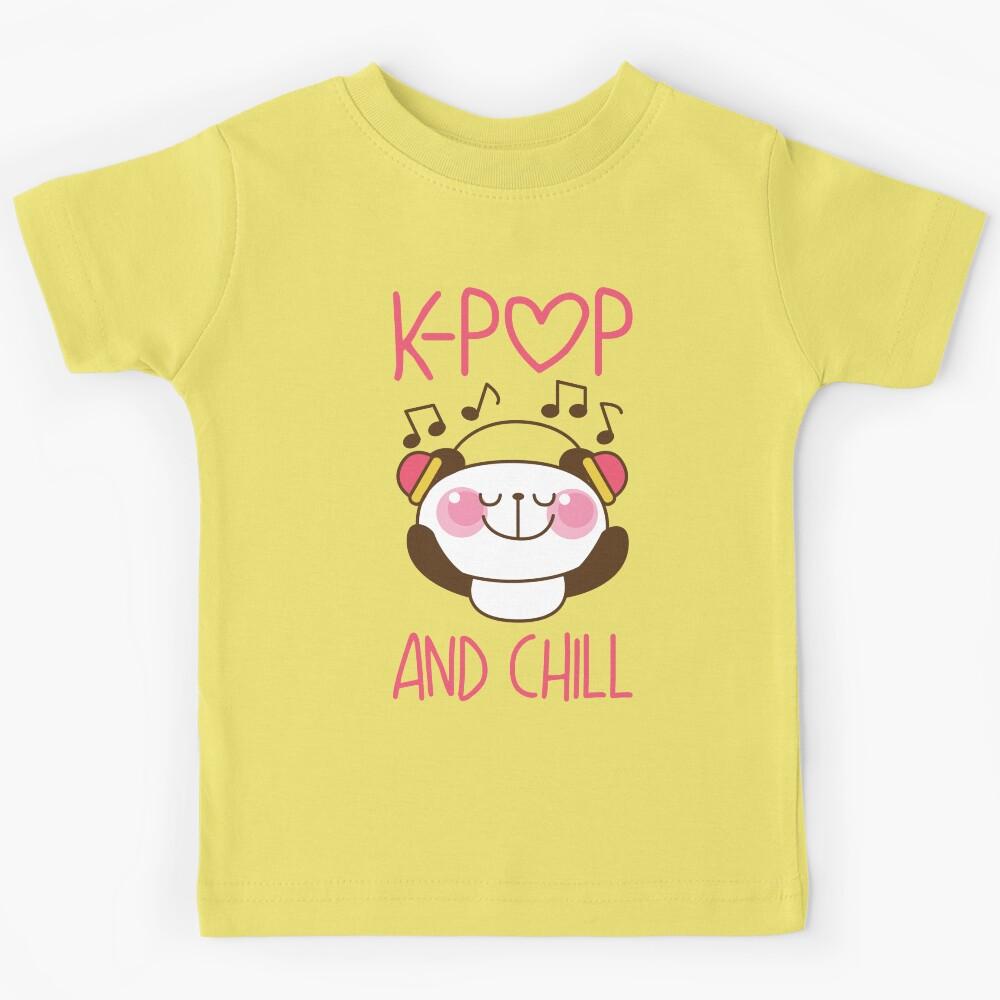 K-Pop And Chill Cute Kawaii Clothing Kids T-Shirt 140