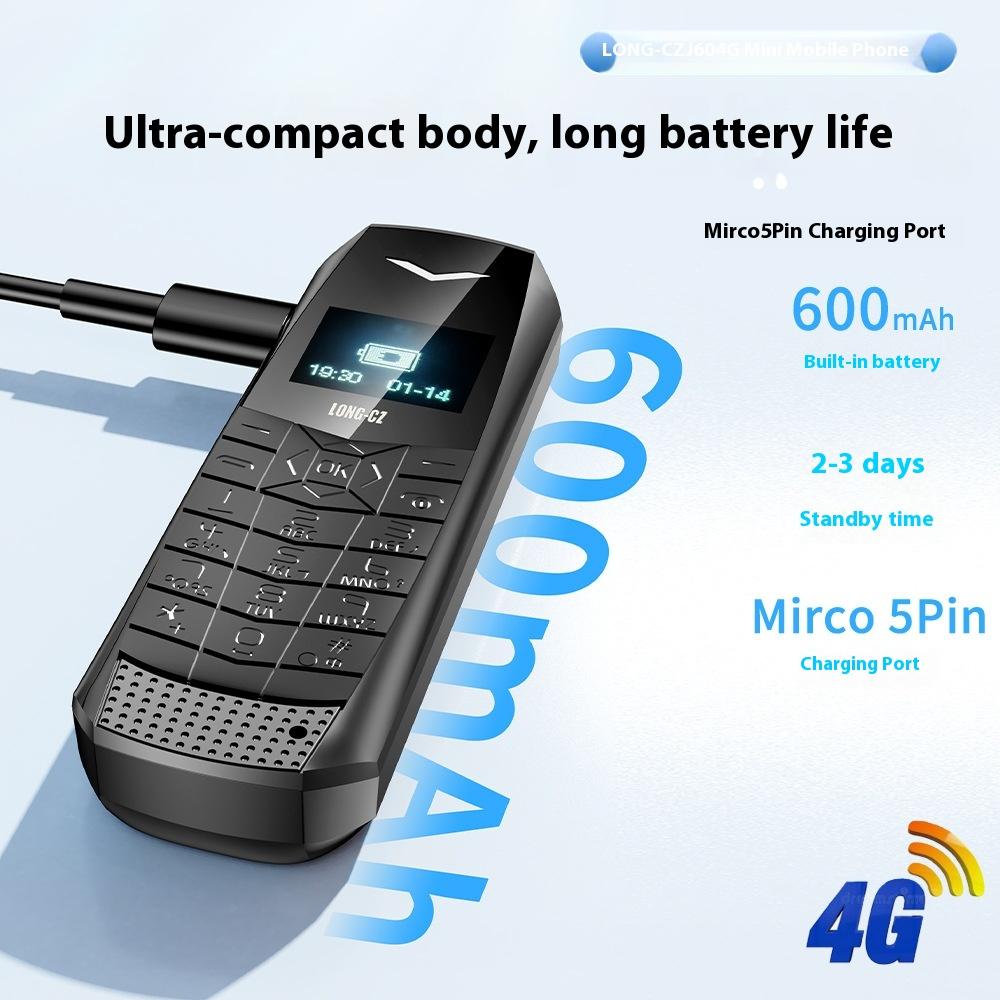 Mini 4G Global Band Small Mobile Phone Compact Portable Student Children's Button Elderly Machine Backup Function Machine