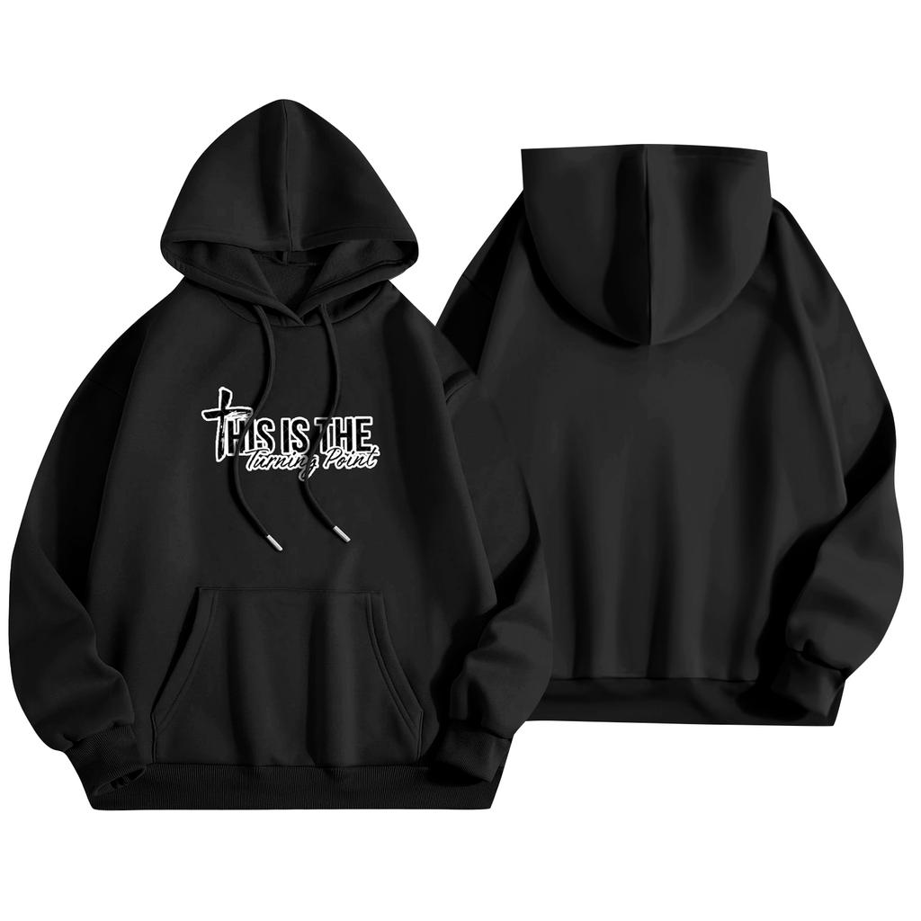 Unisex Fashion Lightweight Long Sleeve Pullover With Pockets  Print Hoodie