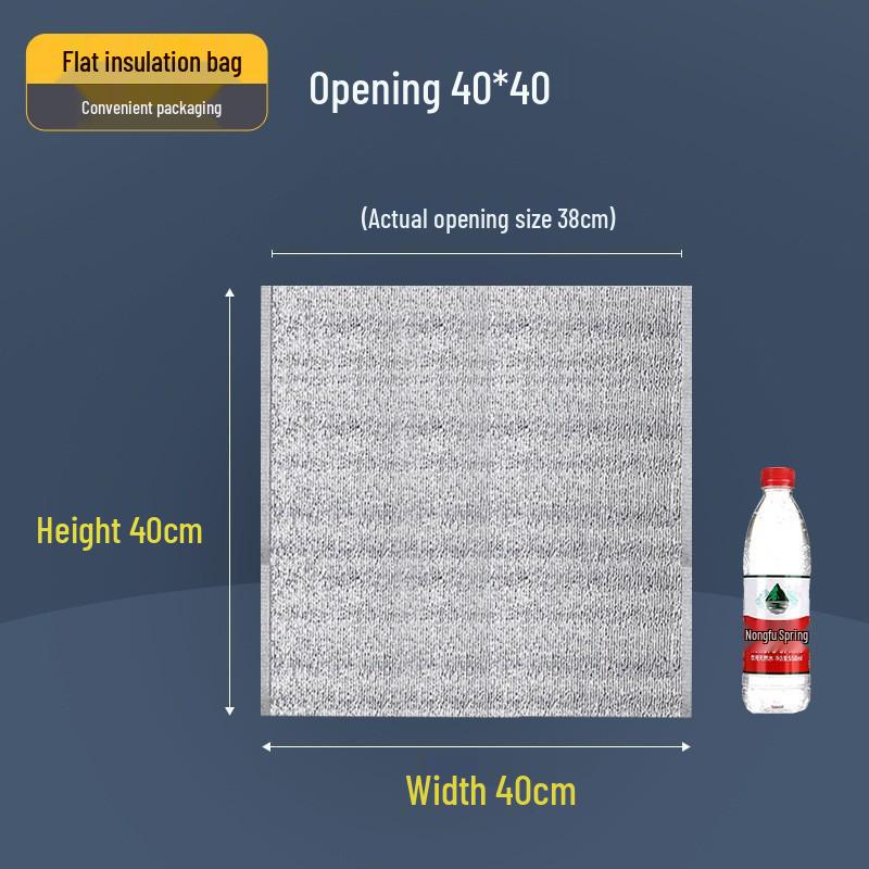 Selbstklebender Verschluss Aluminiumfolie Isolierte Tasche zur Kaltlagerung: Ideal für Kuchen, BBQ, Meeresfrüchte und zum Mitnehmen.