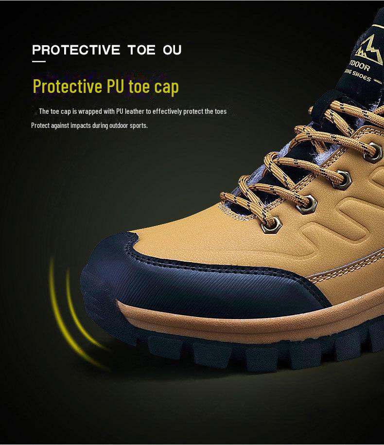 Wasserdichte, rutschfeste Winterwanderstiefel für Herren - Hohe, verdickte Schneeschuhe