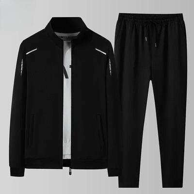 Spring Autumn Men's Two-piece Set Sweatshirt SweatPants Trousers for Men Set Two Piece Black Tracksuit Hip Hop Streetwear Running Sport Clothes
