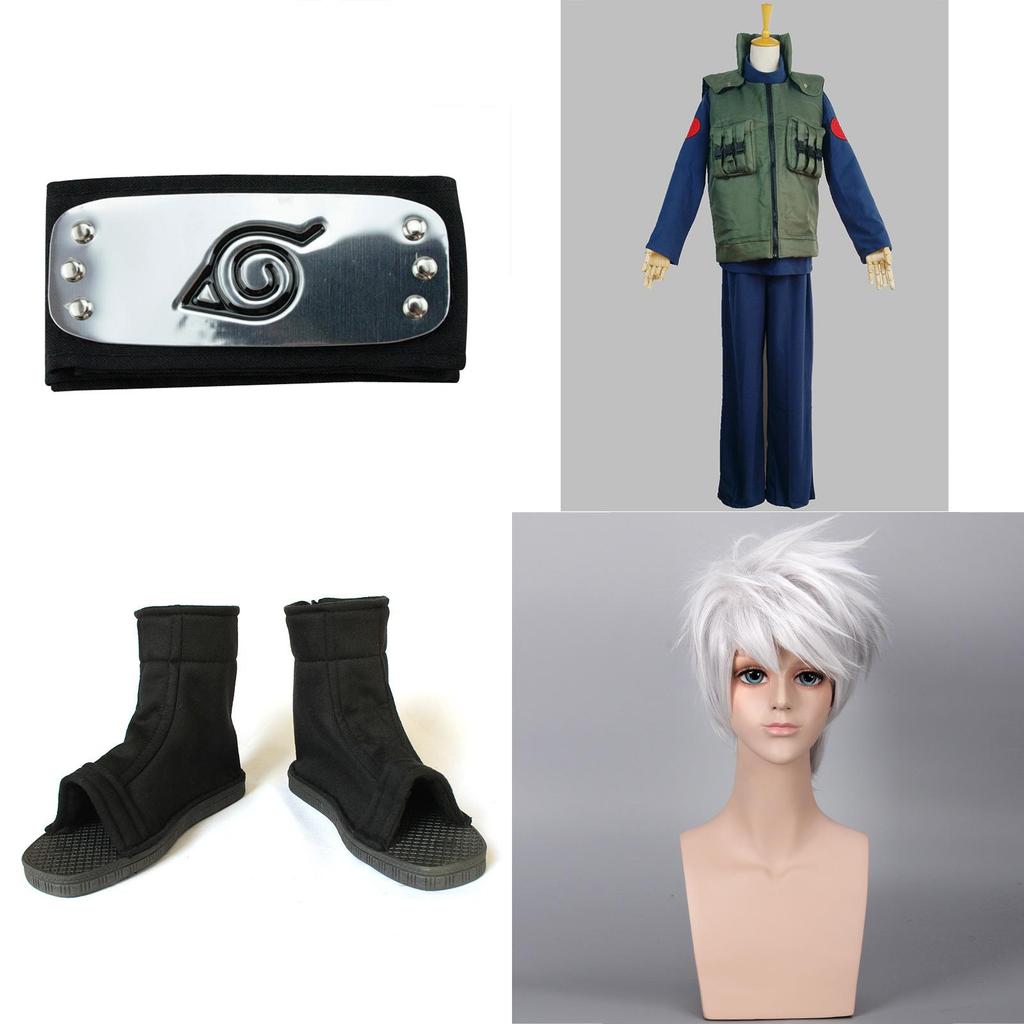 Premium Quality New Naruto Cosplay Costume Kakashi Hatake Full Suit For Halloween
