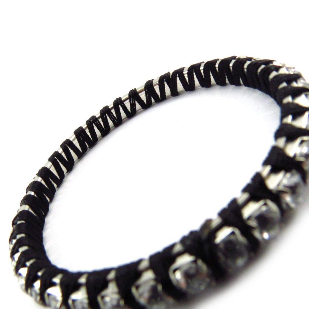 Les Trésors De Lily [J6330] - Bracelet créateur 'Sissi' noir blanc