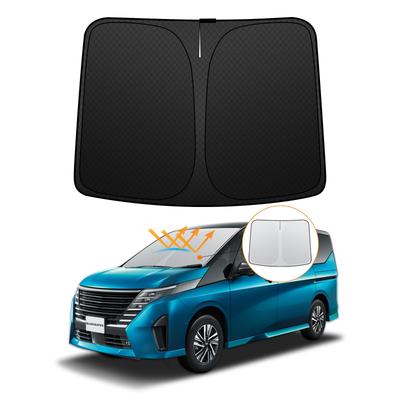Nissan Serena C28 Windshield Sunshade UV No Suction Cups Light Blocking and Summer UV Easy Installation and Includes Storage Bag [Enhanced Edition]