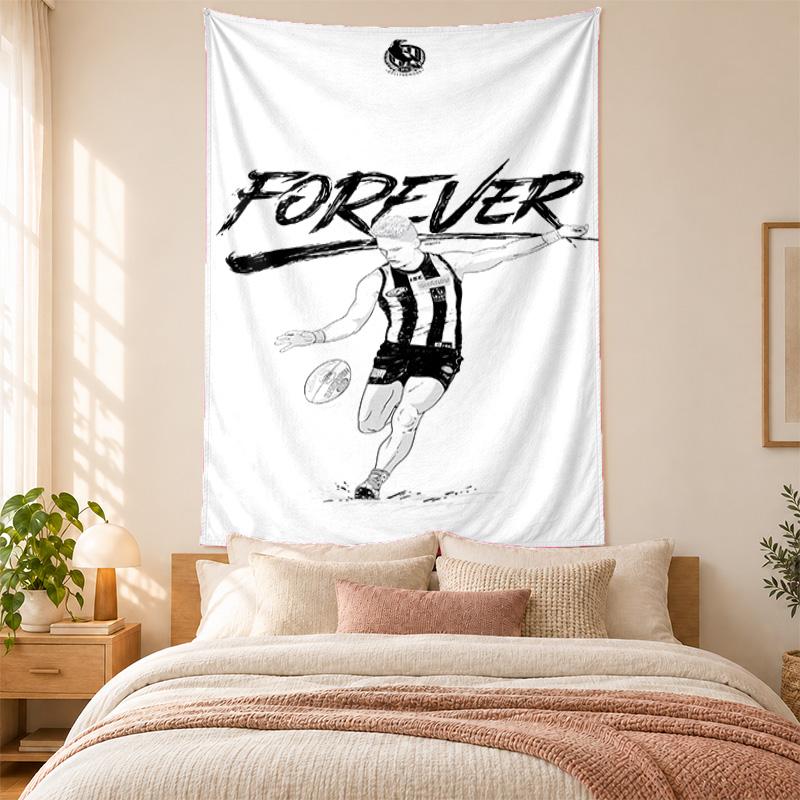 Collingwood Football Club Wandteppich hohe Qualität zur Dekoration von Wohnzimmer Schlafzimmer Studentenwohnheim Wänden ideal als Schlafzimmer Wandkunst oder Weihnachtsgeschenk