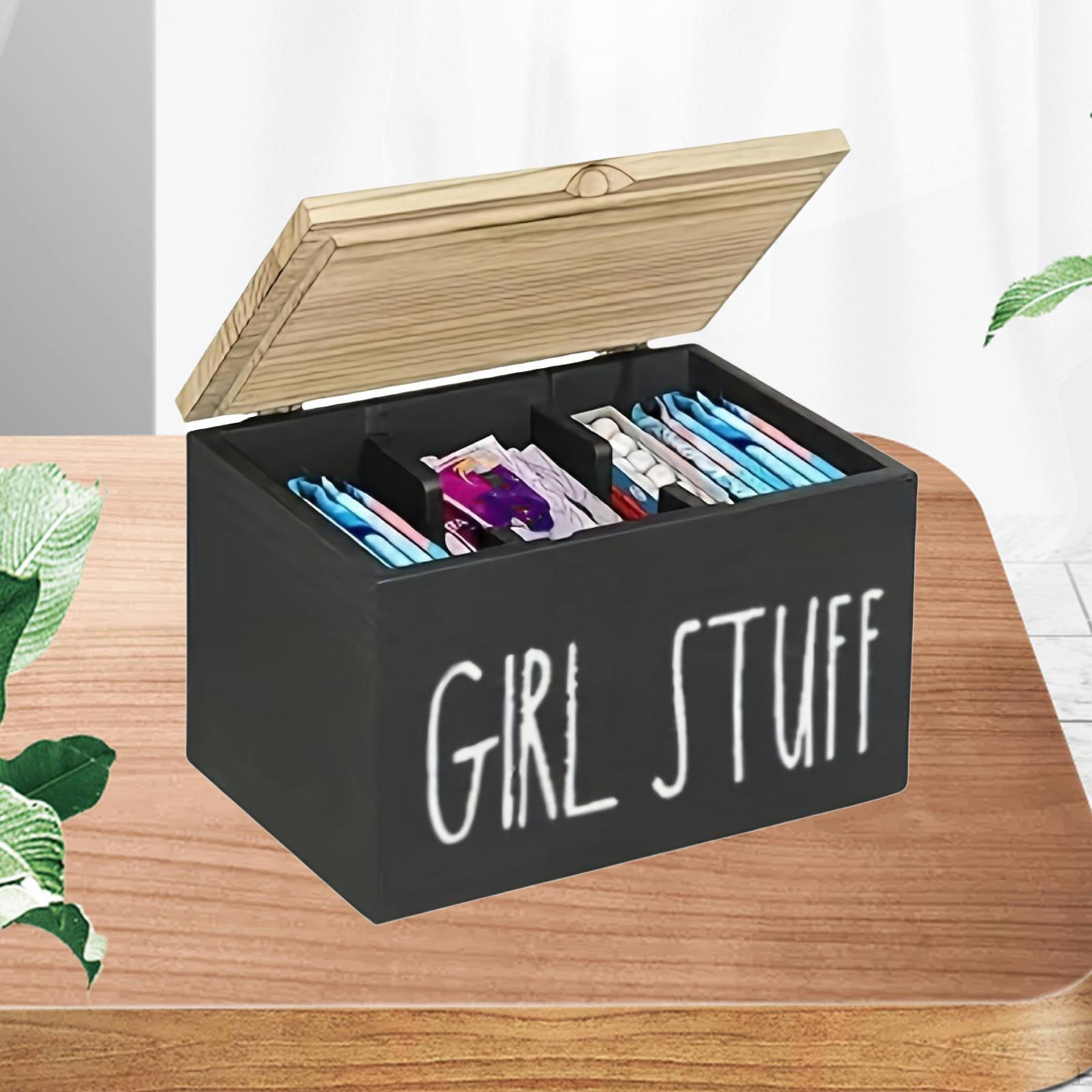 Держатель тампонов для ванной комнаты женский органайзер для продуктов деревенский с крышкой креативный деревянный фермерский дом чёрный 1759₽