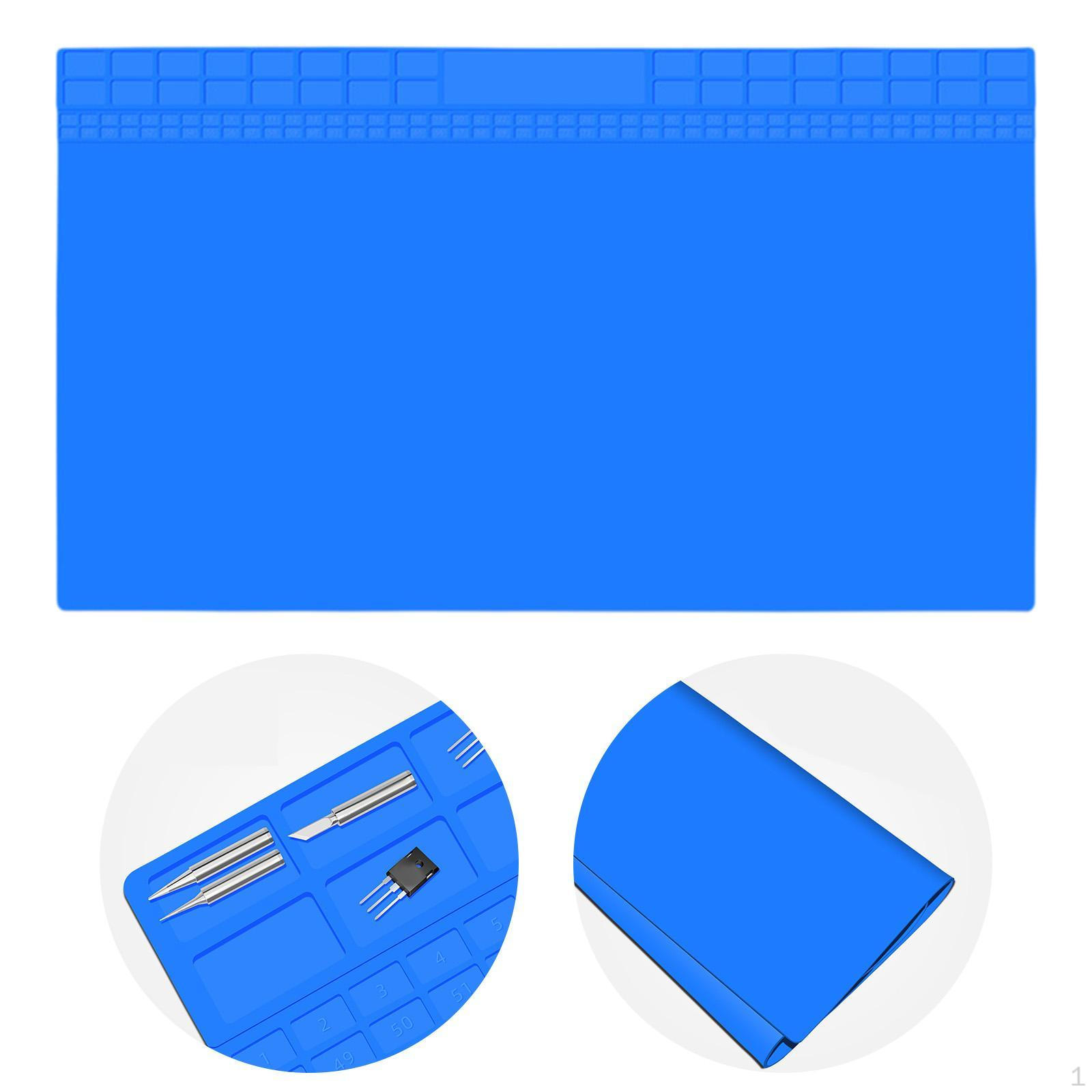 

Силіконовий килимок для паяння 70x40 см Складний Термостійкий Миється Нековзкий Легко чиститься для камер синій