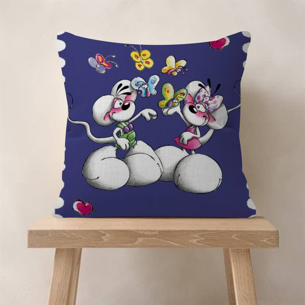Cartoon DDiddl love cute kawaii Personalized Pillow Cover Kids Bedroom Wild Party Decor Pillowcase kid Birthday shower Gift