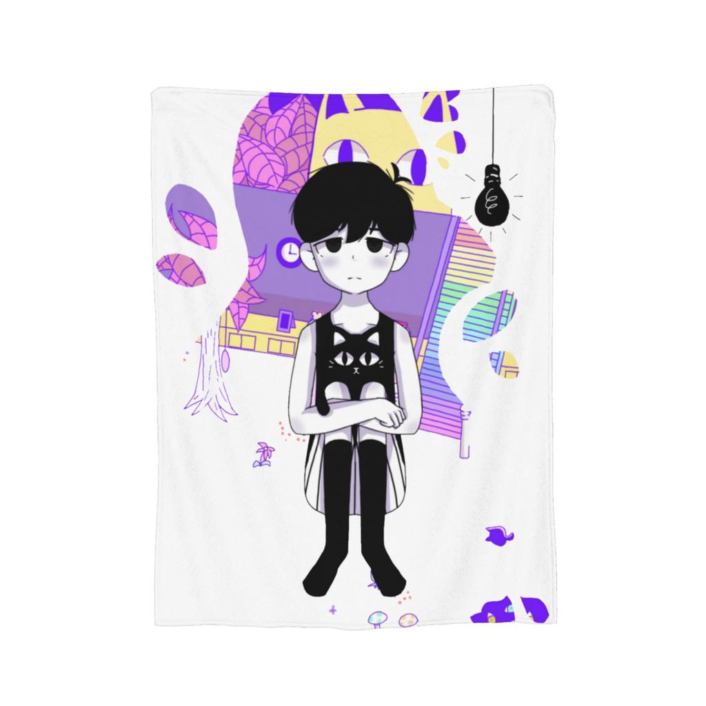 Omori Kel Aubrey und Hero Decke Flanell Bedruckt Spiel Multifunktionale Weiche Überwurfdecken für Bettwäsche Schlafzimmer Plüsch Dünne Steppdecke