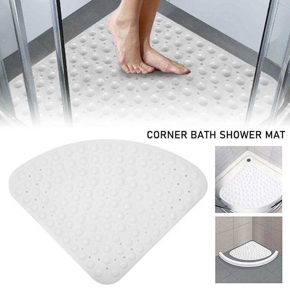 Corner Shower Bath Tub Mat Non Slip Pad Quadrant Sector Rubber Antibacterial