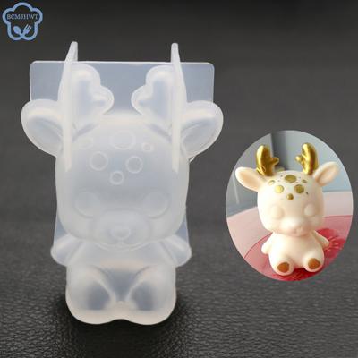 3d Silicone Mold Diy Geometry Stereo Bear Deer Cat Animal Mold Ornament Mold Cake Decoration Tools Ornament Mold Epoxy Mold