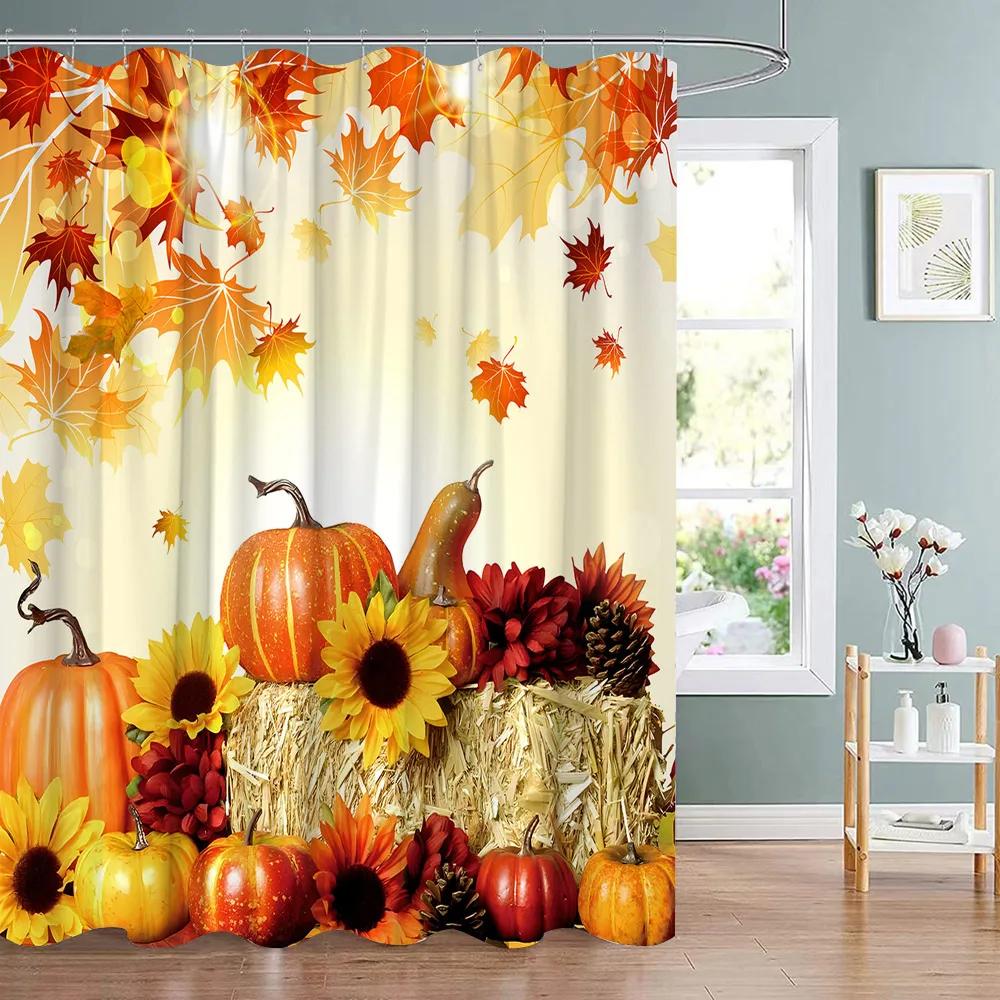 

Sunflower Flower Bee Wood Grain Plant Scenery Bathroom Shower Curtain Cactus Butterfly Floral Landscape Bath Curtains With Hooks 47x70in-120x180cm