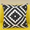 Square Nordic Pillow Case Double-sided Pillowcover Simple Fashion Black and White Geometric Pillow Car Sofa Office Bedside Back Cushion Cover