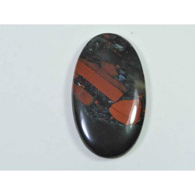 Natural Bloodstone Palm Crytsal 56Cts. Oval Cabochon Loose Gemstone 25X44MM SK-2588
