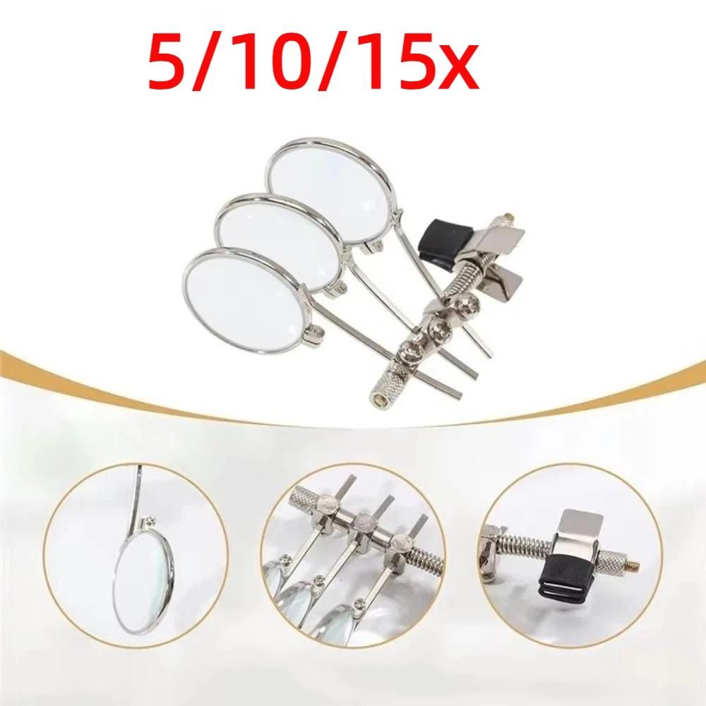 5/10/15X Jeweller's Eye Loupe Clip-On Pocket Magnifier Product Inspection