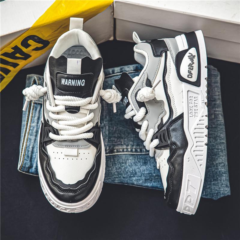 

Кроссовки осень-весна мужские вулканизированные туфли на платформе модные белые кожаные туфли повседневные кроссовки мужские Chaussure Homme 39