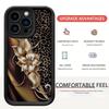 Black Gold Flower Leopard Print iPhone 14/15/16/17 Pro Max Case