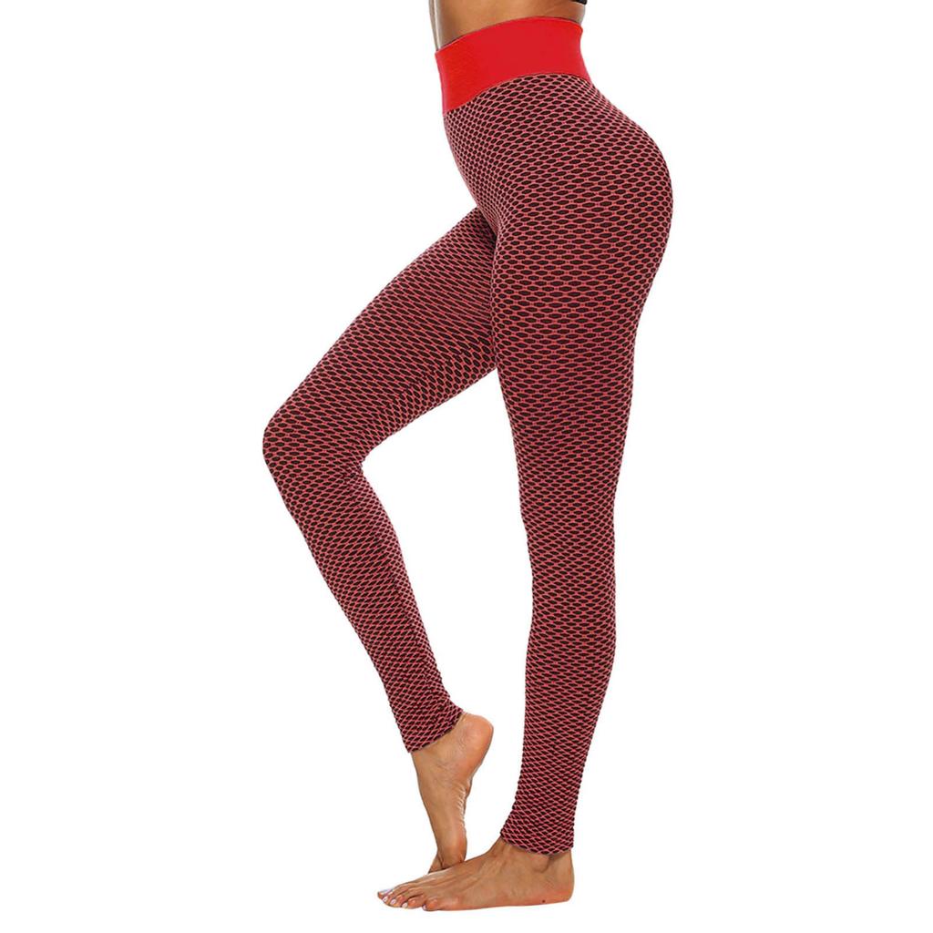 Leggings de Fitness extensibles taille haute pour femmes, pantalons de Yoga avec impression de treillis