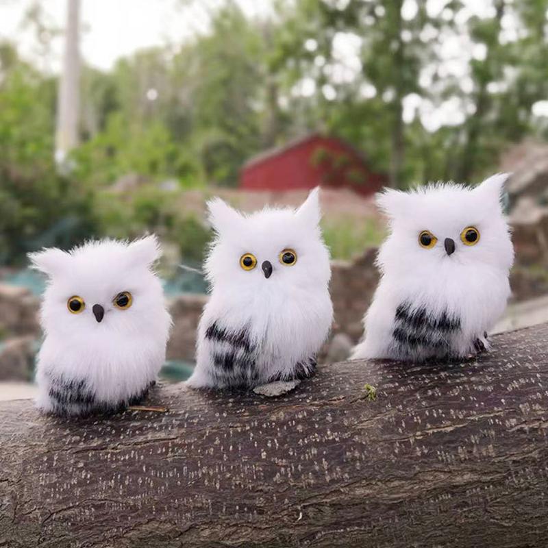 

Милая искусственная сова Белая Черная Пушистая Рождественская Птица Украшение Декор Украшение Симуляция Для Домашнего Декора Подарок one size