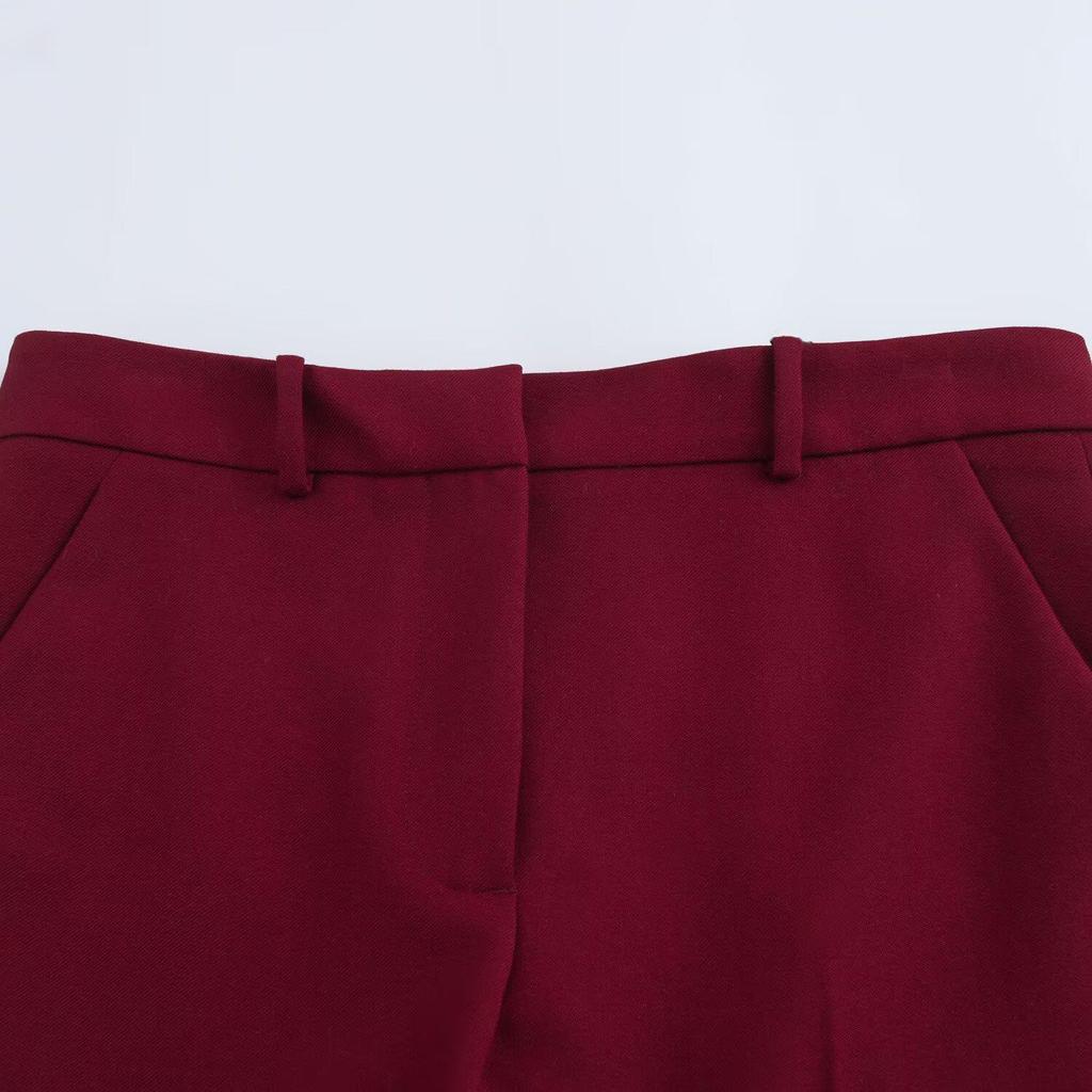 Women's European & American Style V-Neck Sleeveless Vest + Casual Pants Solid Color Set