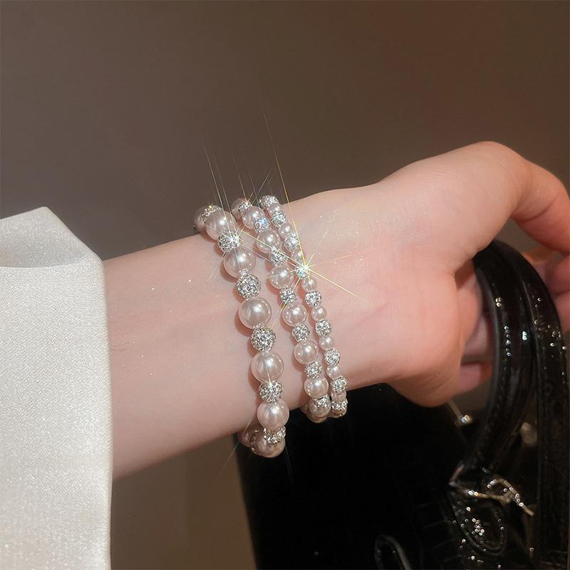 Rose Pearl Bead Necklace Set French Niche Light Luxury Collarbone Chain High-End New Necklace
