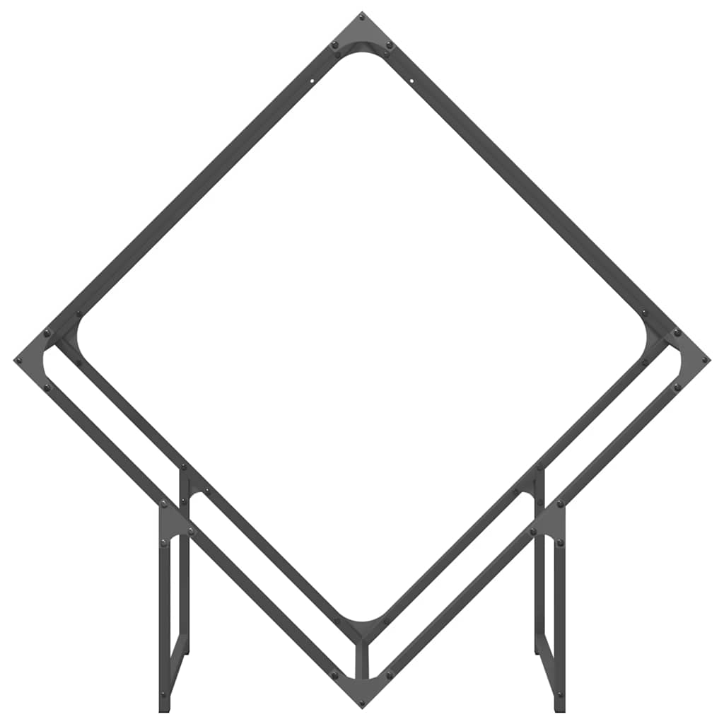 Firewood Rack Black 100 x 25 x 100 cm Cold Rolled Steel