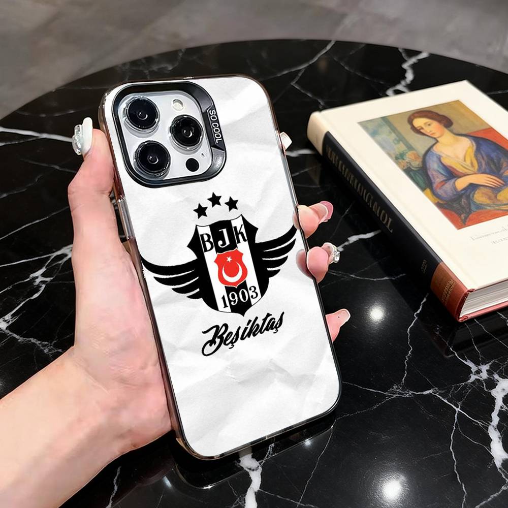 

B-Бешикташ B-BJK Логотип Чехол для телефона Для iPhone 17,16,15,14,13,12,11 Plus,Pro Max,XS,Цветной Серебристый Чехол для телефона Funda Cover iPhone13PROMAX