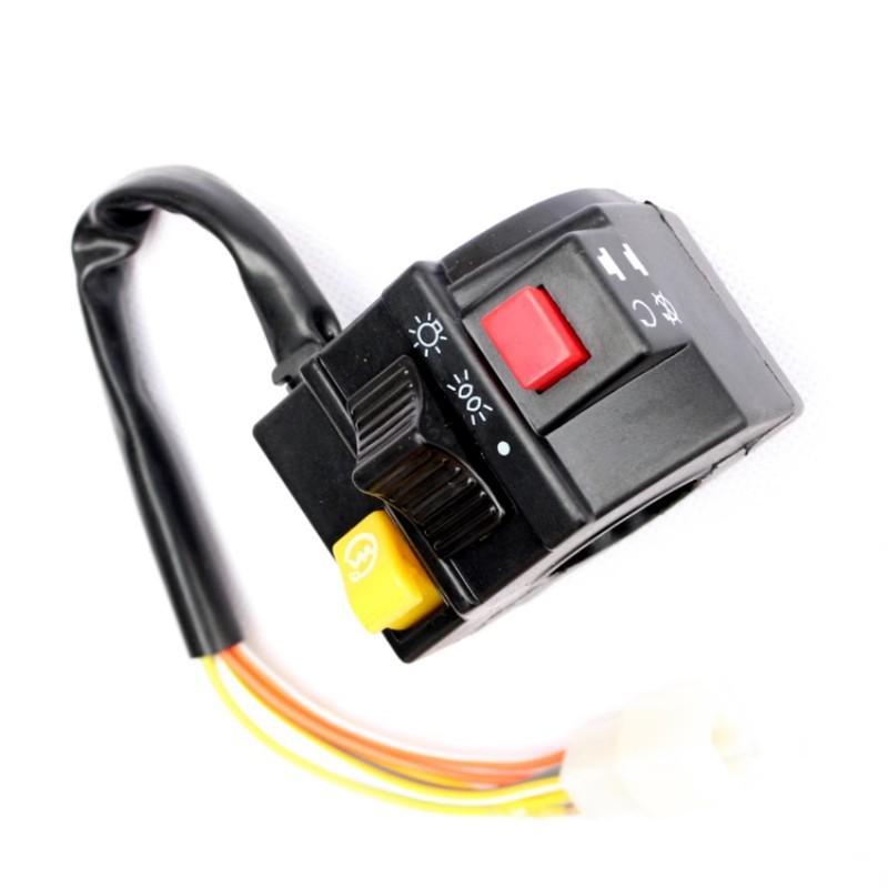 

SJ110-E-F Motorcycle Handle Grip with Brake Lever, Horn, Start Button, Light, Turn Signal, and Headlight Switch