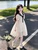2026 Summer Girls' Sailor Collar Dress - Academy Style for Middle and Older Children