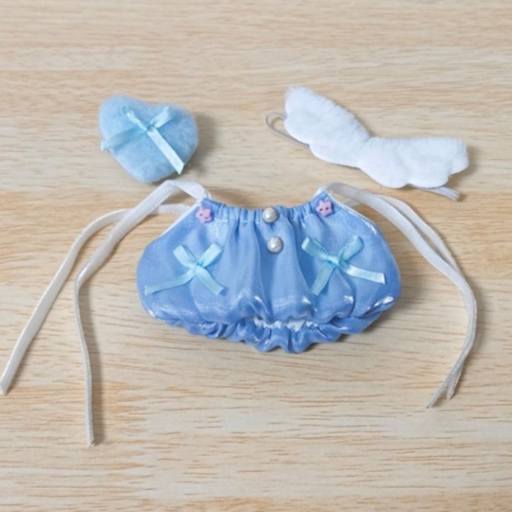 Bow Dress 10cm Cotton Doll Clothes with Wing Doll Dress Up Set Doll Clothes Outfit  Children's Gift