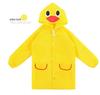 Korean Style Kids' Waterproof Cartoon Hooded Raincoat Poncho