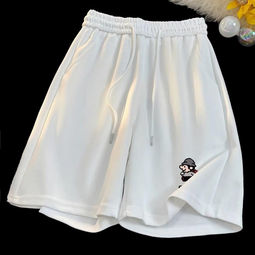 Printed Casual Shorts Men's Summer Thin Straight-leg Couple's Five-point Pants Loose Basketball Sports Mid-sports Pants