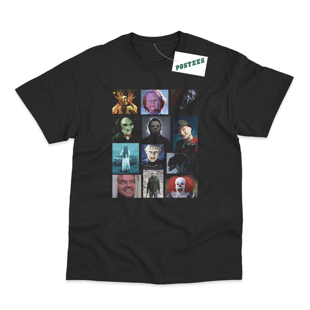 Scary Bunch Horror Villain Collage Direct To Garunisext Printed TShirt