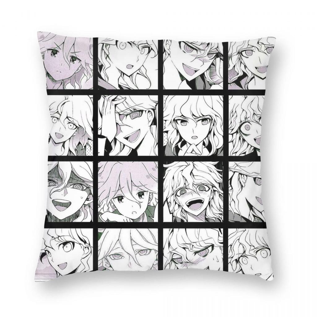 Nagito Komaeda Manga Collection Manga Collage Pillowcase Printed Polyester Cushion Cover Gift Danganronpa Pillow Case Cover Bed