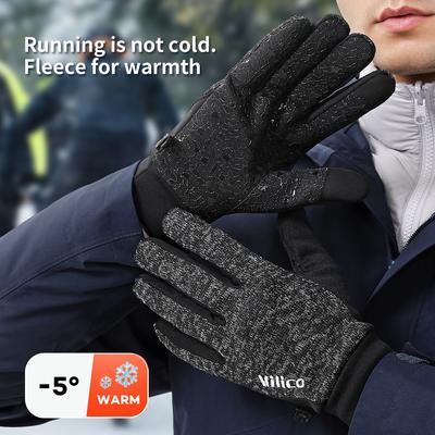 Outdoor Laufen Herren Winter Warm Gestrickte Touchscreen Fahrradhandschuhe Damen Herbst Winter Dicke Samthandschuhe Professionelle Qualität