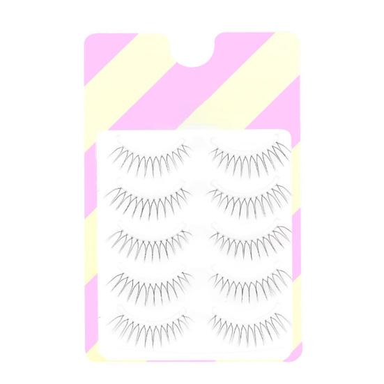 

1 комплект искусственных ресниц 3D-эффект, увеличивающие глаза, прозрачный стержень, мягкие, ручной работы, V-образные, накладные ресницы для ежедневной красоты чёрный