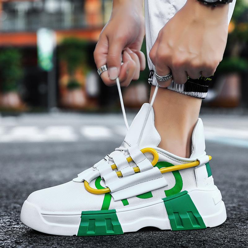 

Весна и Лето Европа Станция Интернет знаменитость обувь тренд универсальный Дарт Вейдер Папины кроссовки платформа увеличивающая рост большой размер 45 маленькие белые прилив 39