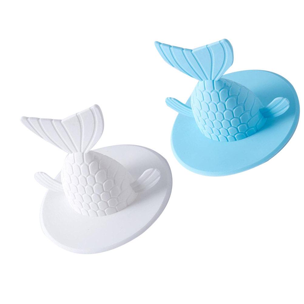 

2 шт. Термопластичная резина Рыбий хвост Крышка для раковины Пробка для напольного слива для кухни Ванной комнаты Дезодорирующая Заглушка-сито Антизапах Крышка для слива Напольная