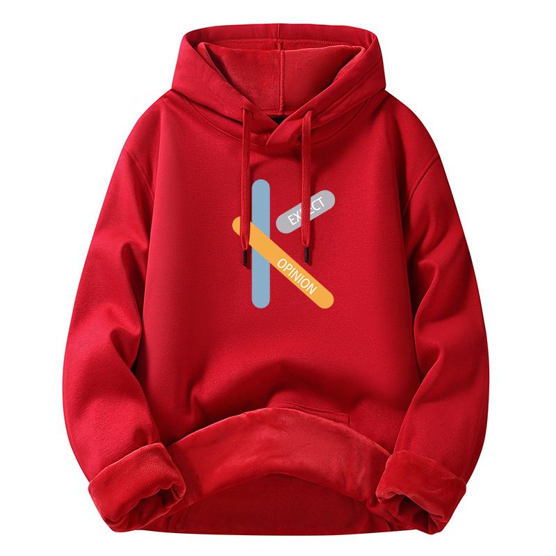 Men's Hoodie Loose Sweatshirt Warm Top Trendy Versatile Casual Sweatshirt