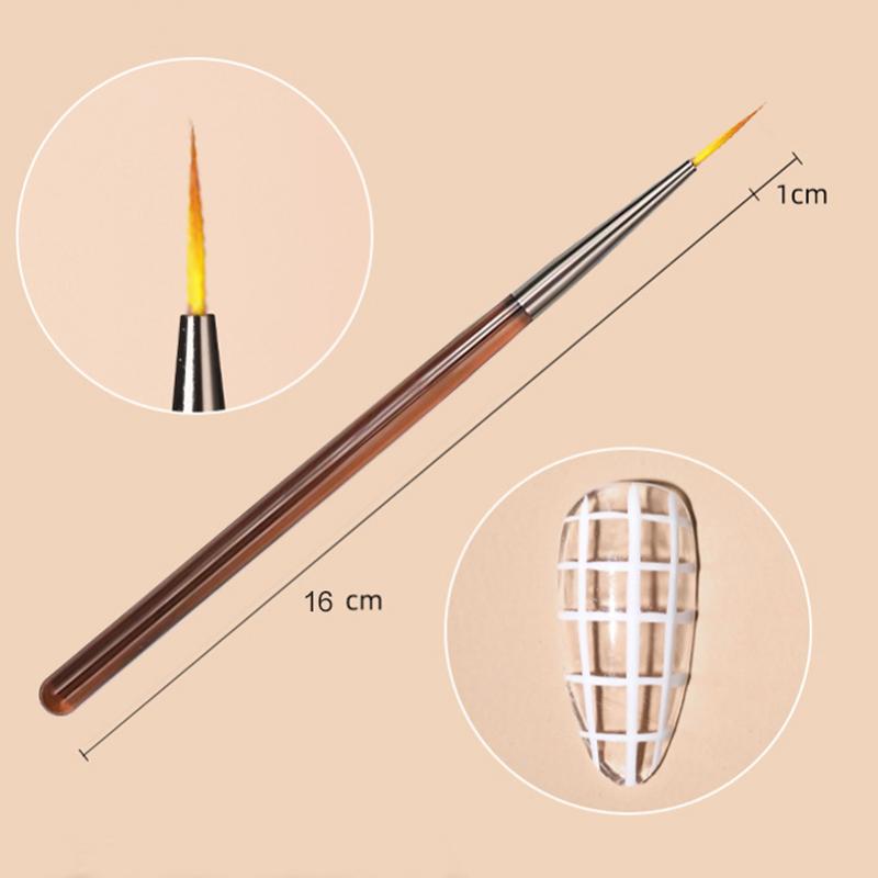 9Pcs Nail Brush Liner Painting Pen Manicure Acrylic Drawing Brush for Nail Art Design UV Gel Nails Tip Display DIY Tool