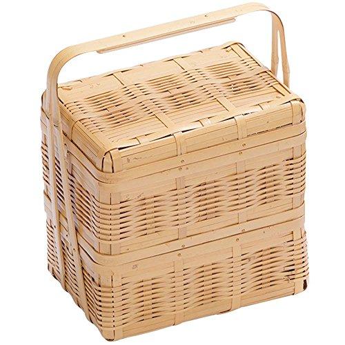Yamashita Craft Picnic Basket, Small, Two-Tier, 71013840