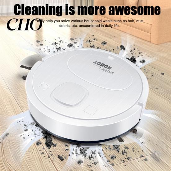 Quiet Cleaning Robot Sweeping Powerful Low Noise Slim Body Efficient Floor Sweeper Cleaner USB Charging 1200mAh Battery Long-Lasting Vacuum