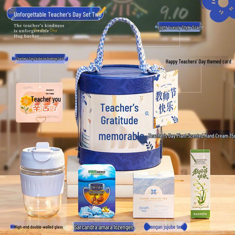 Teachers Day Glass Cup & Essentials Gift Set J2